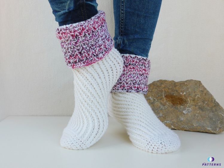 Spiralsocken Ohne Ferse Mit Bundchen Gr 16 47 Mypatterns De