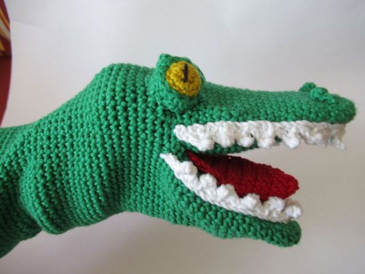 Marionnette à Main Crocodile Et Animaux - Peluche Douce Avec Bouche Mobile - Taille ~50 Cm - Pour Jeux éducatifs